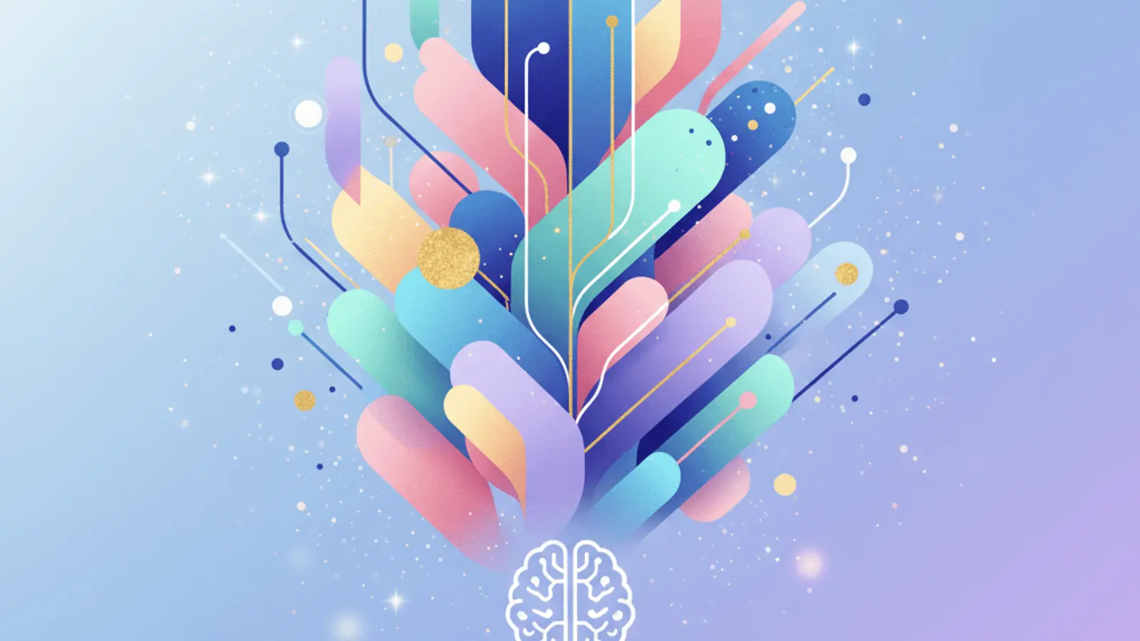 Abstract illustration representing AI, SaaS, and enterprise software projects